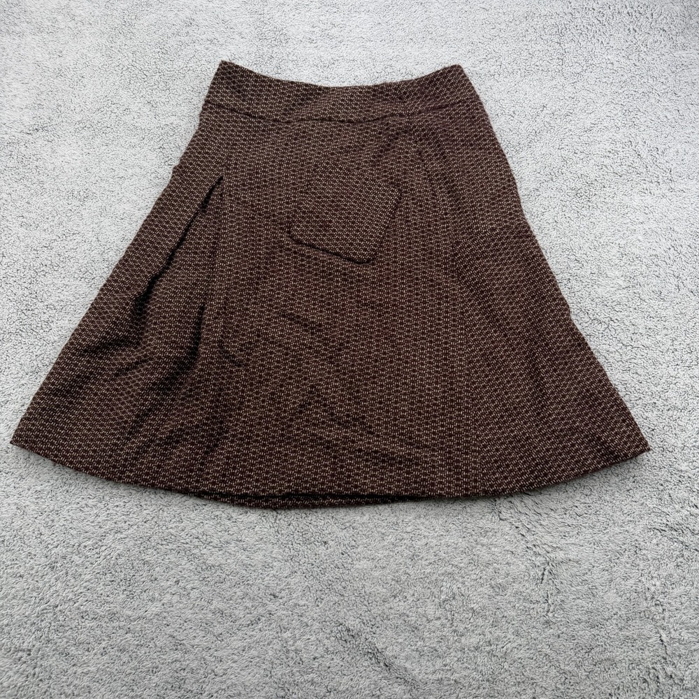 CELINE Skirt Women US 6 Purple Tweed Virgin Wool A Line Pockets France Made Chic